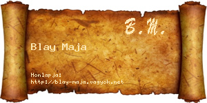 Blay Maja névjegykártya